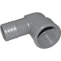 Genova Boshart Combination Pipe Elbow, 1 in, Insert x FPT, 90 deg Angle, PVC, Black UPVCFE-10